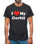 I Love My Gerbil Mens T-Shirt