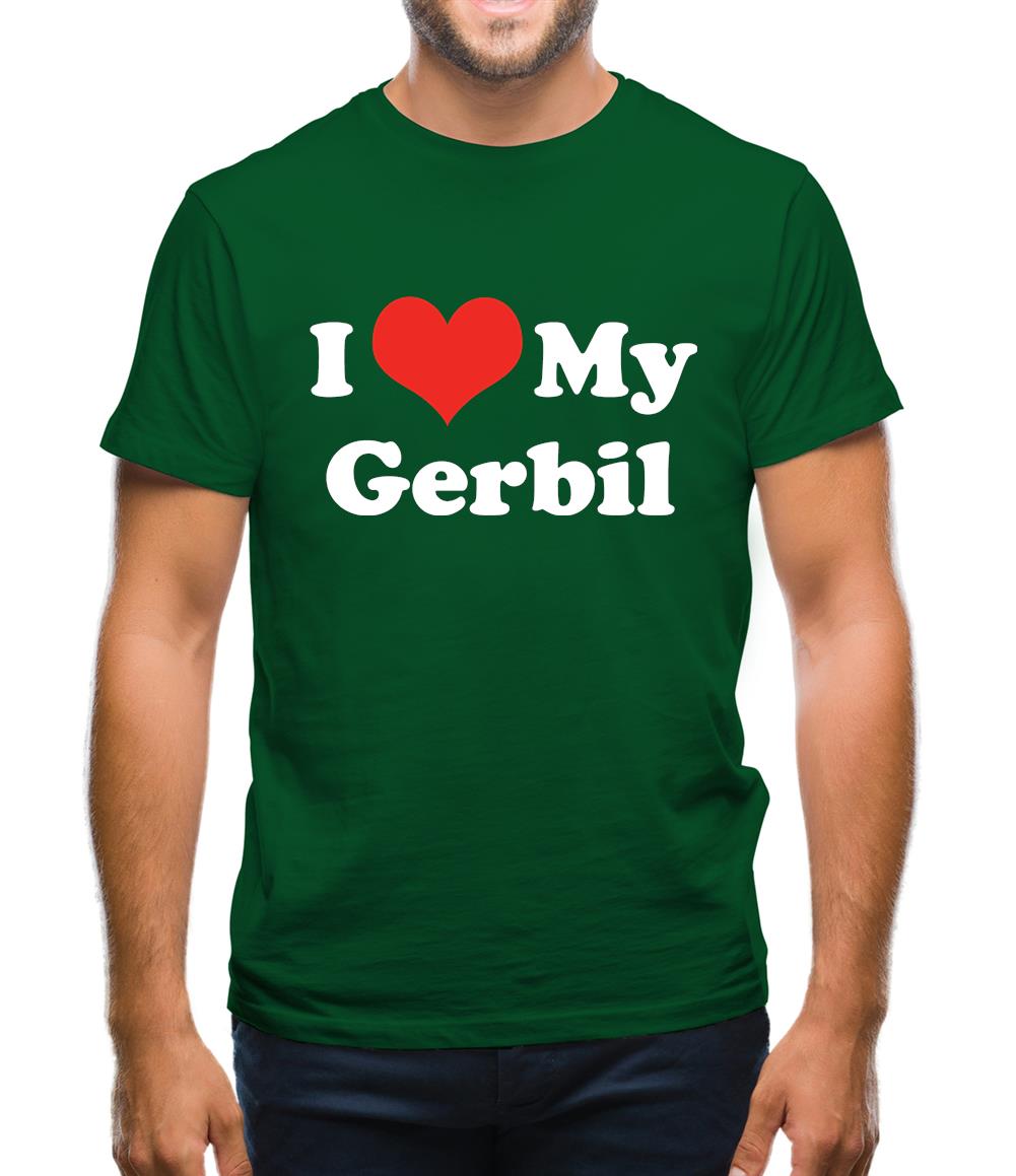 I Love My Gerbil Mens T-Shirt