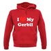 I Love My Gerbil unisex hoodie