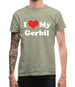 I Love My Gerbil Mens T-Shirt
