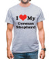 I Love My German Shepherd Mens T-Shirt