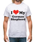 I Love My German Shepherd Mens T-Shirt