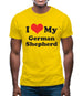 I Love My German Shepherd Mens T-Shirt