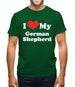 I Love My German Shepherd Mens T-Shirt