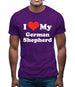 I Love My German Shepherd Mens T-Shirt