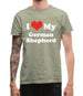 I Love My German Shepherd Mens T-Shirt