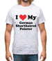 I Love My German Shorthaired Pointer Mens T-Shirt