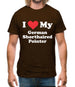 I Love My German Shorthaired Pointer Mens T-Shirt