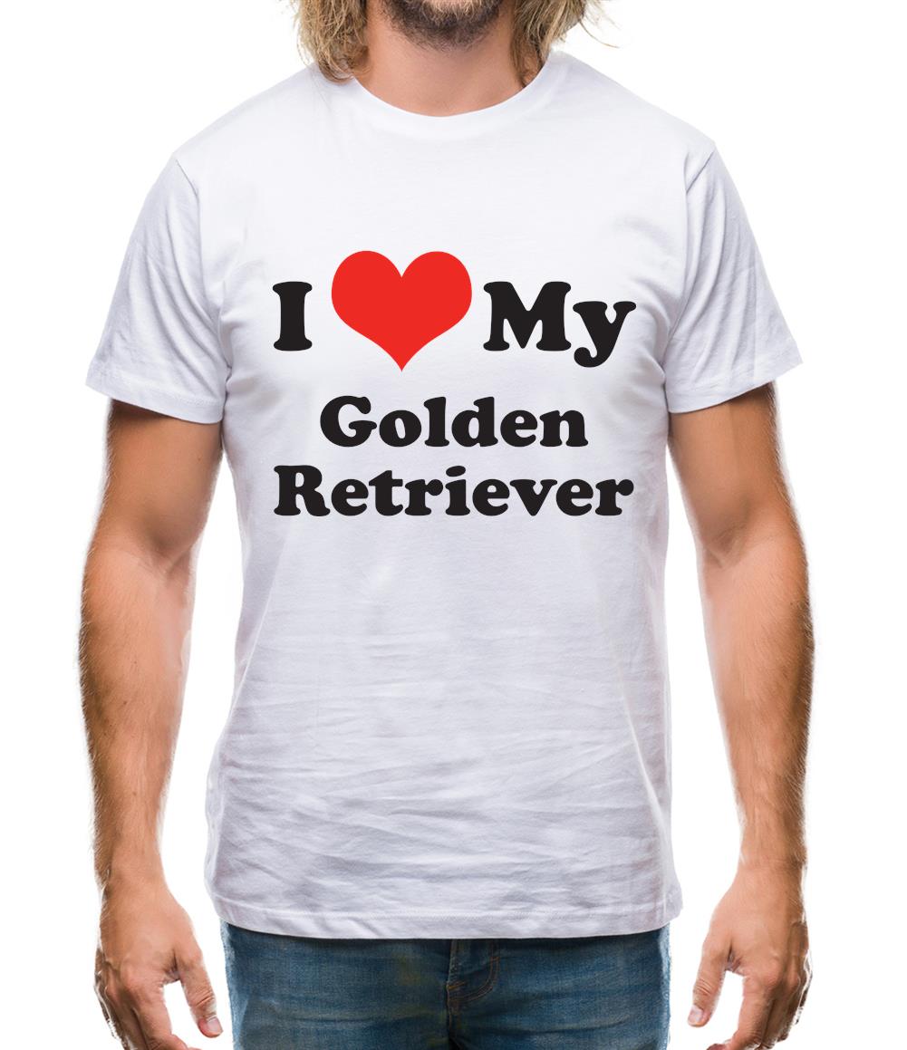 I Love My Golden Retriever Mens T-Shirt