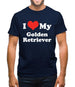 I Love My Golden Retriever Mens T-Shirt