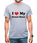 I Love My Great Dane Mens T-Shirt