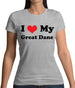 I Love My Great Dane Womens T-Shirt