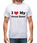 I Love My Great Dane Mens T-Shirt