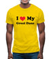 I Love My Great Dane Mens T-Shirt