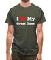 I Love My Great Dane Mens T-Shirt