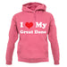 I Love My Great Dane unisex hoodie