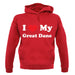 I Love My Great Dane unisex hoodie