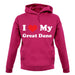 I Love My Great Dane unisex hoodie