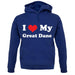 I Love My Great Dane unisex hoodie