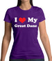 I Love My Great Dane Womens T-Shirt