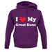 I Love My Great Dane unisex hoodie