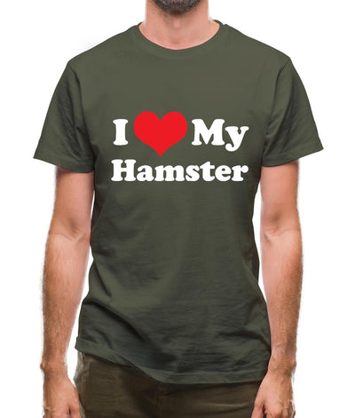 I Love My Hamster Mens T-Shirt