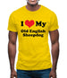 I Love My Old English Sheepdog Mens T-Shirt