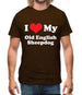 I Love My Old English Sheepdog Mens T-Shirt