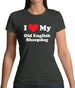 I Love My Old English Sheepdog Womens T-Shirt
