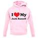 I Love My Jack Russell unisex hoodie