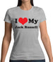 I Love My Jack Russell Womens T-Shirt