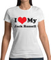 I Love My Jack Russell Womens T-Shirt