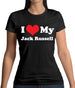 I Love My Jack Russell Womens T-Shirt