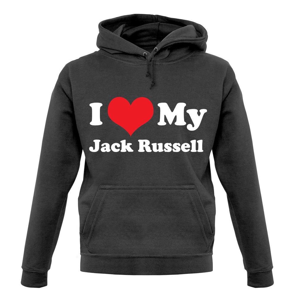 I Love My Jack Russell unisex hoodie