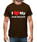 I Love My Jack Russell Mens T-Shirt