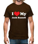 I Love My Jack Russell Mens T-Shirt