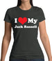 I Love My Jack Russell Womens T-Shirt