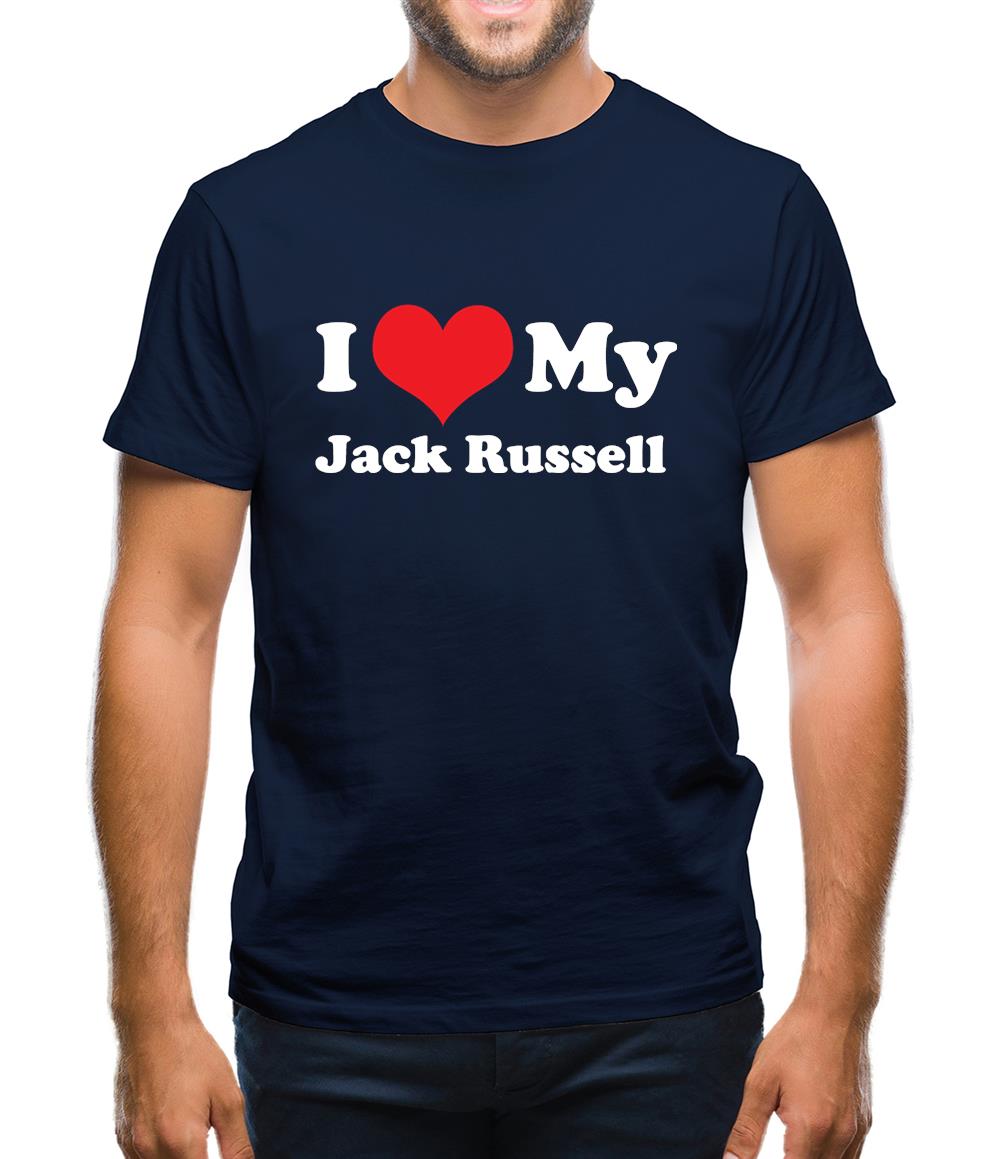 I Love My Jack Russell Mens T-Shirt
