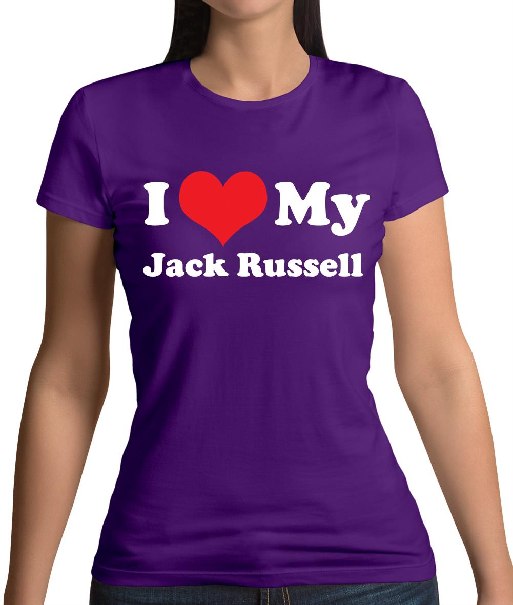 I Love My Jack Russell Womens T-Shirt