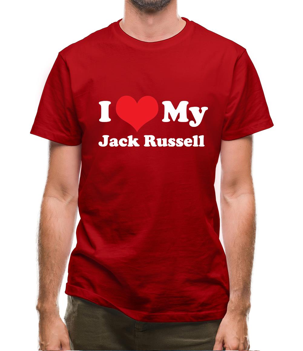 I Love My Jack Russell Mens T-Shirt