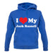 I Love My Jack Russell unisex hoodie