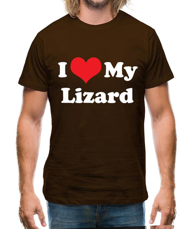 I Love My Lizard Mens T-Shirt