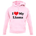 I Love My Llama unisex hoodie