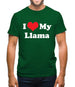 I Love My Llama Mens T-Shirt