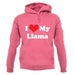 I Love My Llama unisex hoodie