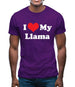 I Love My Llama Mens T-Shirt