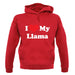 I Love My Llama unisex hoodie