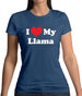 I Love My Llama Womens T-Shirt