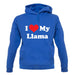 I Love My Llama unisex hoodie