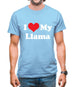 I Love My Llama Mens T-Shirt